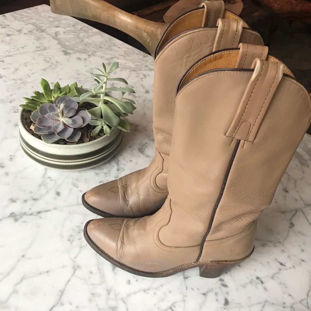 Frye Western Taupe Boots 